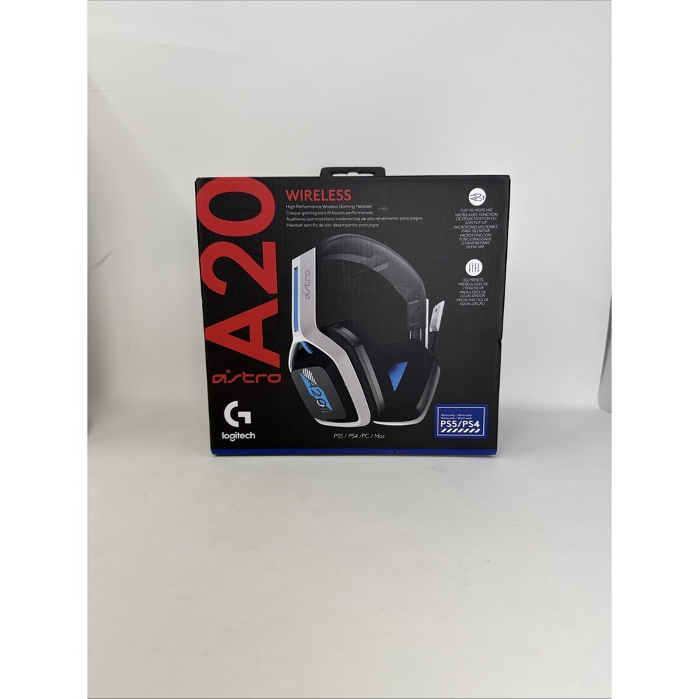 New Logitech Astro A20 Black  Wireless Gaming Headset PS5/PS4/PC/Mac
